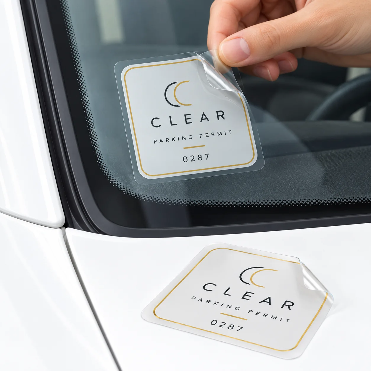 Static Cling Window / Car Stickers — illustrative product sample